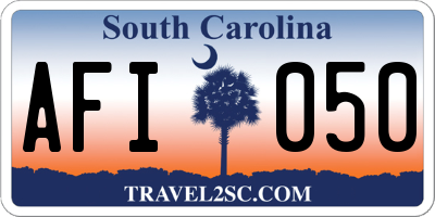 SC license plate AFI050