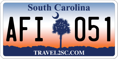 SC license plate AFI051
