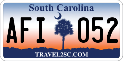 SC license plate AFI052