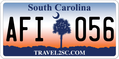 SC license plate AFI056