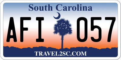 SC license plate AFI057