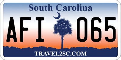 SC license plate AFI065