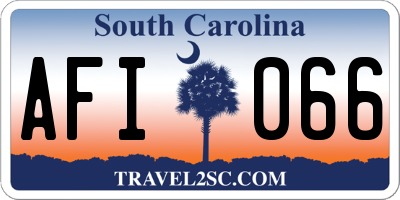 SC license plate AFI066
