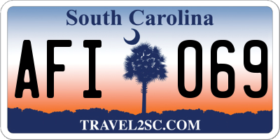 SC license plate AFI069