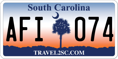SC license plate AFI074