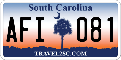 SC license plate AFI081