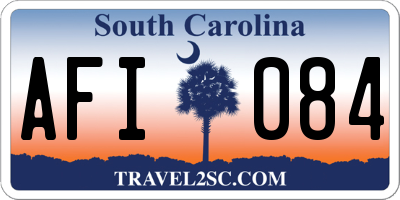 SC license plate AFI084
