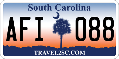 SC license plate AFI088