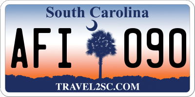 SC license plate AFI090