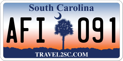 SC license plate AFI091