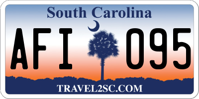SC license plate AFI095