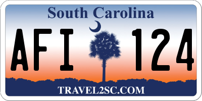 SC license plate AFI124