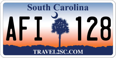 SC license plate AFI128