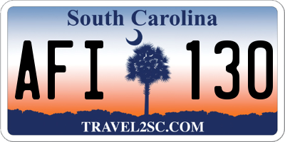 SC license plate AFI130