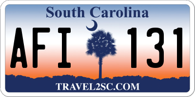 SC license plate AFI131