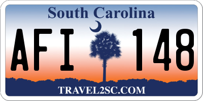 SC license plate AFI148
