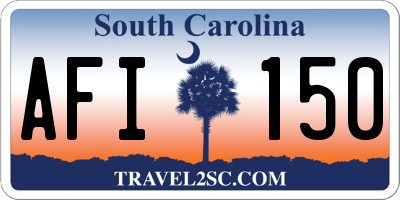SC license plate AFI150