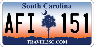 SC license plate AFI151