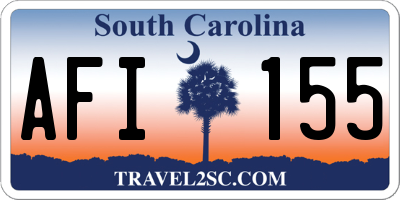 SC license plate AFI155