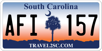 SC license plate AFI157