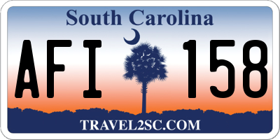 SC license plate AFI158
