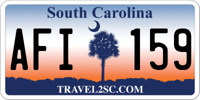 SC license plate AFI159