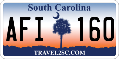 SC license plate AFI160