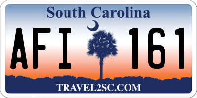 SC license plate AFI161