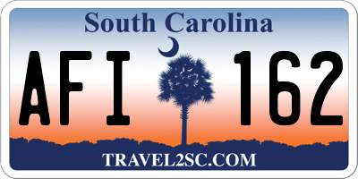 SC license plate AFI162