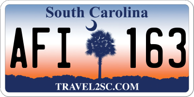 SC license plate AFI163