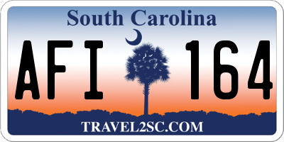 SC license plate AFI164
