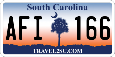 SC license plate AFI166