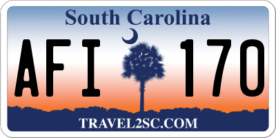 SC license plate AFI170