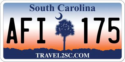 SC license plate AFI175