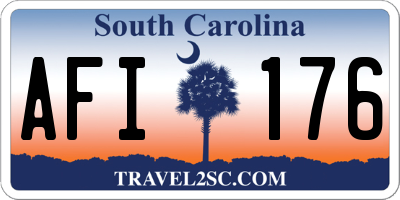 SC license plate AFI176