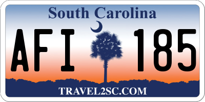 SC license plate AFI185