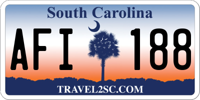 SC license plate AFI188