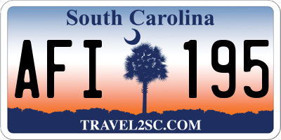 SC license plate AFI195