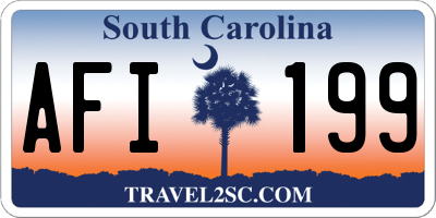 SC license plate AFI199