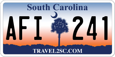 SC license plate AFI241