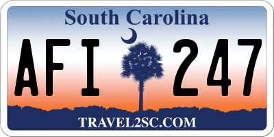 SC license plate AFI247