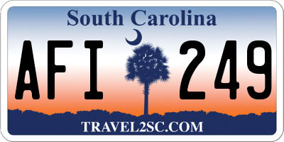 SC license plate AFI249