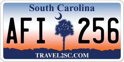 SC license plate AFI256