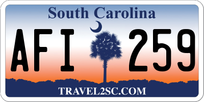 SC license plate AFI259