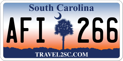 SC license plate AFI266