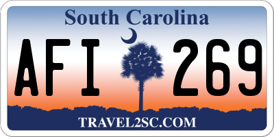 SC license plate AFI269