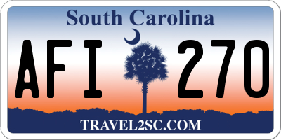 SC license plate AFI270