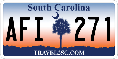 SC license plate AFI271