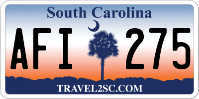 SC license plate AFI275
