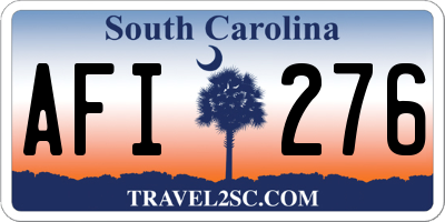 SC license plate AFI276